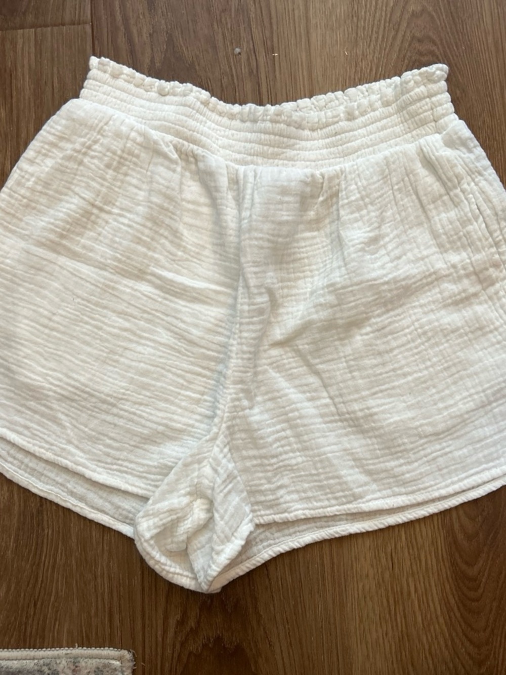 aerie White Gauze Beach Coverup Shorts